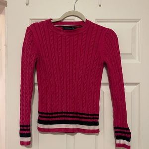 Tommy Hilfiger Pink Women’s Cable Knit Sweater